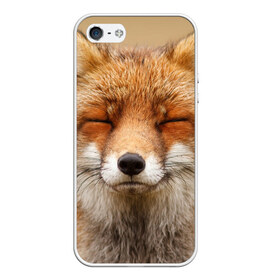Чехол для iPhone 5/5S матовый с принтом Лиса в Екатеринбурге, Силикон | Область печати: задняя сторона чехла, без боковых панелей | animal | baby | fox | look | predator | red | sly | wild | взгляд | дикая | животное | лиса | малыш | рыжая | хитрая | хищник