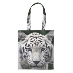 Сумка 3D повседневная с принтом Белый тигр в Екатеринбурге, 100% полиэстер | Плотность: 200 г/м2; Размер: 34×35 см; Высота лямок: 30 см | animal | jungle | look | predator | tiger | white | wild | белый | взгляд | джунгли | дикий | животное | тигр | хищник