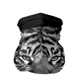 Бандана-труба 3D с принтом Тигр в Екатеринбурге, 100% полиэстер, ткань с особыми свойствами — Activecool | плотность 150‒180 г/м2; хорошо тянется, но сохраняет форму | animal | black   white | look | predator | tiger | wild | взгляд | дикий | животное | тигр | хищник | черно   белый