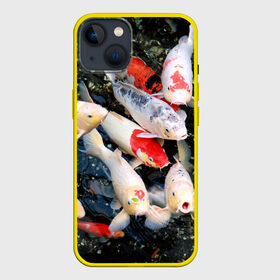 Чехол для iPhone 13 с принтом Koi Fish (карпы кои) в Екатеринбурге,  |  | bright | brocade | carp | color | decorative | depth | exotic | fish | koi | koi fish | sea | water | вода | глубина | декоративные | карпы | кои | море | парчовый | рыбки | цвет | экзотические | яркий