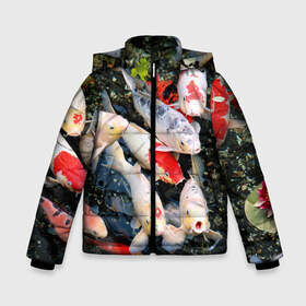 Зимняя куртка для мальчиков 3D с принтом Koi Fish (карпы кои) в Екатеринбурге, ткань верха — 100% полиэстер; подклад — 100% полиэстер, утеплитель — 100% полиэстер | длина ниже бедра, удлиненная спинка, воротник стойка и отстегивающийся капюшон. Есть боковые карманы с листочкой на кнопках, утяжки по низу изделия и внутренний карман на молнии. 

Предусмотрены светоотражающий принт на спинке, радужный светоотражающий элемент на пуллере молнии и на резинке для утяжки | bright | brocade | carp | color | decorative | depth | exotic | fish | koi | koi fish | sea | water | вода | глубина | декоративные | карпы | кои | море | парчовый | рыбки | цвет | экзотические | яркий