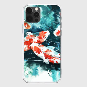 Чехол для iPhone 12 Pro Max с принтом Koi Fish (карпы кои) в Екатеринбурге, Силикон |  | bright | brocade | carp | color | decorative | depth | exotic | fish | koi | koi fish | sea | water | вода | глубина | декоративные | карпы | кои | море | парчовый | рыбки | цвет | экзотические | яркий