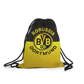 Рюкзак-мешок 3D с принтом Borussia Dortmund FC в Екатеринбурге, 100% полиэстер | плотность ткани — 200 г/м2, размер — 35 х 45 см; лямки — толстые шнурки, застежка на шнуровке, без карманов и подкладки | боруссия | германия | дортмунд | клуб | фк | футбол | футбольный