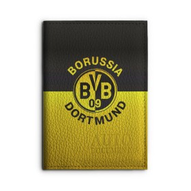 Обложка для автодокументов с принтом Borussia Dortmund FC в Екатеринбурге, натуральная кожа |  размер 19,9*13 см; внутри 4 больших “конверта” для документов и один маленький отдел — туда идеально встанут права | боруссия | германия | дортмунд | клуб | фк | футбол | футбольный