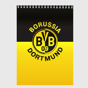 Скетчбук с принтом Borussia Dortmund FC в Екатеринбурге, 100% бумага
 | 48 листов, плотность листов — 100 г/м2, плотность картонной обложки — 250 г/м2. Листы скреплены сверху удобной пружинной спиралью | боруссия | германия | дортмунд | клуб | фк | футбол | футбольный