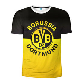 Мужская футболка 3D спортивная с принтом Borussia Dortmund FC в Екатеринбурге, 100% полиэстер с улучшенными характеристиками | приталенный силуэт, круглая горловина, широкие плечи, сужается к линии бедра | боруссия | германия | дортмунд | клуб | фк | футбол | футбольный