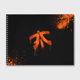 Альбом для рисования с принтом csgo - Fnatic (Black collection) в Екатеринбурге, 100% бумага
 | матовая бумага, плотность 200 мг. | Тематика изображения на принте: 0x000000123 | cs | csgo | fnatic | кс | ксго | фнатик