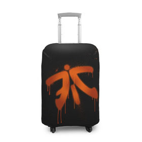 Чехол для чемодана 3D с принтом cs:go - Fnatic (Black collection) в Екатеринбурге, 86% полиэфир, 14% спандекс | двустороннее нанесение принта, прорези для ручек и колес | 0x000000123 | cs | csgo | fnatic | кс | ксго | фнатик