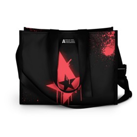 Сумка-шоппер 3D с принтом cs:go - Astralis (Black collection) в Екатеринбурге, 100% полиэстер | застегивается на металлическую кнопку; внутренний карман застегивается на молнию. Стенки укреплены специальным мягким материалом, чтобы защитить содержимое от несильных ударов
 | 0x000000123 | astralis | cs | csgo | астралис | кс | ксго