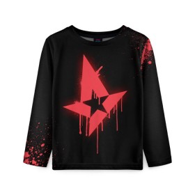 Детский лонгслив 3D с принтом cs:go - Astralis (Black collection) в Екатеринбурге, 100% полиэстер | длинные рукава, круглый вырез горловины, полуприлегающий силуэт
 | Тематика изображения на принте: 0x000000123 | astralis | cs | csgo | астралис | кс | ксго