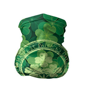 Бандана-труба 3D с принтом Ireland, Happy St. Patrick`s Day в Екатеринбурге, 100% полиэстер, ткань с особыми свойствами — Activecool | плотность 150‒180 г/м2; хорошо тянется, но сохраняет форму | Тематика изображения на принте: background | clover | four | green | happy st. patricks day | holiday | ireland | leaf | petal | plant | print | зеленый | ирландия | клевер | лепесток | лист | печать | праздник | растение | счастливого святого патрика | фон | четыре
