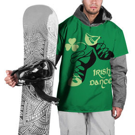 Накидка на куртку 3D с принтом Ireland, Irish dance в Екатеринбурге, 100% полиэстер |  | Тематика изображения на принте: background | black | clover | dance | green | ireland | irish | petal | soft shoes | зеленый | ирландия | ирландский | клевер | лепесток | мягкая | обувь | танец | фон | черная