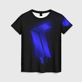 Женская футболка 3D с принтом cs:go - Titan (Black collection) в Екатеринбурге, 100% полиэфир ( синтетическое хлопкоподобное полотно) | прямой крой, круглый вырез горловины, длина до линии бедер | 0x000000123 | cs | csgo | titan | кс | ксго | титан