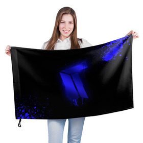 Флаг 3D с принтом cs:go - Titan (Black collection) в Екатеринбурге, 100% полиэстер | плотность ткани — 95 г/м2, размер — 67 х 109 см. Принт наносится с одной стороны | 0x000000123 | cs | csgo | titan | кс | ксго | титан