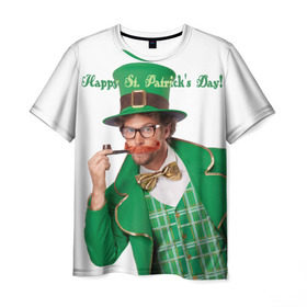 Мужская футболка 3D с принтом Ирландия в Екатеринбурге, 100% полиэфир | прямой крой, круглый вырез горловины, длина до линии бедер | irish | st. patricks day | зеленый | ирландец | лепрекон