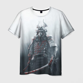 Мужская футболка 3D с принтом Shadow Tactics в Екатеринбурге, 100% полиэфир | прямой крой, круглый вырез горловины, длина до линии бедер | Тематика изображения на принте: shogun | игра | меч | самурай | сегун | япония