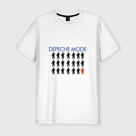 Мужская футболка премиум с принтом Depeche Mode в Екатеринбурге, 92% хлопок, 8% лайкра | приталенный силуэт, круглый вырез ворота, длина до линии бедра, короткий рукав | дипиш | мод | рок