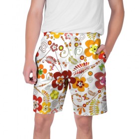 Мужские шорты 3D с принтом Летние настроения в Екатеринбурге,  полиэстер 100% | прямой крой, два кармана без застежек по бокам. Мягкая трикотажная резинка на поясе, внутри которой широкие завязки. Длина чуть выше колен | 