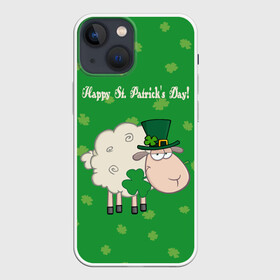 Чехол для iPhone 13 mini с принтом Ирландия в Екатеринбурге,  |  | irish | sheep | st. patricks day | зеленый | ирландец | лепрекон | оваечка | овца