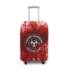 Чехол для чемодана 3D с принтом зомбиапокалипсис в Екатеринбурге, 86% полиэфир, 14% спандекс | двустороннее нанесение принта, прорези для ручек и колес | the walking dead | апокалипсис | замбиапокалипсис | зомби | кровь | ходячие мертвецы