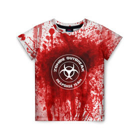 Детская футболка 3D с принтом зомбиапокалипсис в Екатеринбурге, 100% гипоаллергенный полиэфир | прямой крой, круглый вырез горловины, длина до линии бедер, чуть спущенное плечо, ткань немного тянется | the walking dead | апокалипсис | замбиапокалипсис | зомби | кровь | ходячие мертвецы