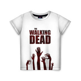 Детская футболка 3D с принтом The Walking Dead в Екатеринбурге, 100% гипоаллергенный полиэфир | прямой крой, круглый вырез горловины, длина до линии бедер, чуть спущенное плечо, ткань немного тянется | 