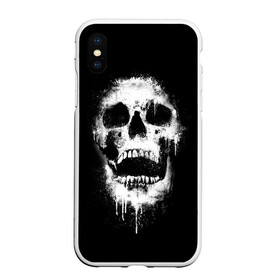 Чехол для iPhone XS Max матовый с принтом Evil Skull в Екатеринбурге, Силикон | Область печати: задняя сторона чехла, без боковых панелей | bone | dark | death | evil | hipster | skelet | skull | кости | скелет | темнота | хипстер | череп