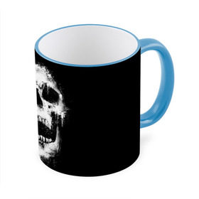 Кружка 3D с принтом Evil Skull в Екатеринбурге, керамика | ёмкость 330 мл | bone | dark | death | evil | hipster | skelet | skull | кости | скелет | темнота | хипстер | череп