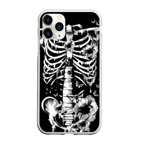 Чехол для iPhone 11 Pro матовый с принтом Floral Skeleton в Екатеринбурге, Силикон |  | art | bone | dark | death | fashion | flower | hipster | skelet | skull | арт | грудь | кости | мода | ребра | скелет | стиль | темный | хипстер | цвет | череп