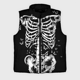 Мужской жилет утепленный 3D с принтом Floral Skeleton в Екатеринбурге,  |  | art | bone | dark | death | fashion | flower | hipster | skelet | skull | арт | грудь | кости | мода | ребра | скелет | стиль | темный | хипстер | цвет | череп