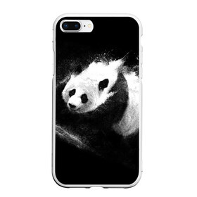 Чехол для iPhone 7Plus/8 Plus матовый с принтом Молочная панда в Екатеринбурге, Силикон | Область печати: задняя сторона чехла, без боковых панелей | animal | bear | beast | milk | nature | panda | животное | зверь | медведь | молоко | панда | природа