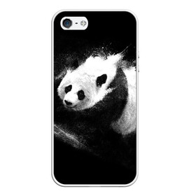 Чехол для iPhone 5/5S матовый с принтом Молочная панда в Екатеринбурге, Силикон | Область печати: задняя сторона чехла, без боковых панелей | animal | bear | beast | milk | nature | panda | животное | зверь | медведь | молоко | панда | природа