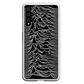 Чехол для Honor 20 с принтом Joy Division Unknown Pleasures в Екатеринбурге, Силикон | Область печати: задняя сторона чехла, без боковых панелей | joy division | альбом | волны | горы | линии | обложка | панк | рок