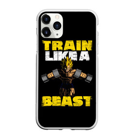 Чехол для iPhone 11 Pro матовый с принтом Train Like a Beast в Екатеринбурге, Силикон |  | dragon ball | strong | workout | воркаут | драгон бол