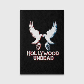 Обложка для паспорта матовая кожа с принтом Hollywood Undead в Екатеринбурге, натуральная матовая кожа | размер 19,3 х 13,7 см; прозрачные пластиковые крепления | Тематика изображения на принте: hollywood undead