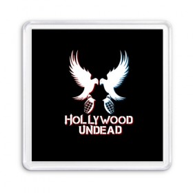 Магнит 55*55 с принтом Hollywood Undead в Екатеринбурге, Пластик | Размер: 65*65 мм; Размер печати: 55*55 мм | hollywood undead