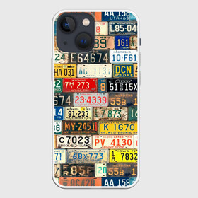 Чехол для iPhone 13 mini с принтом Автомобильные номера мира в Екатеринбурге,  |  | art | collage | country | number | retro | road | world | автомобильные | искусство | коллаж | мир | номера | ретро | страны