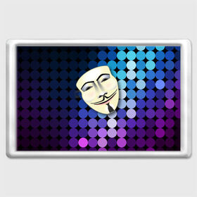 Магнит 45*70 с принтом Анонимус в Екатеринбурге, Пластик | Размер: 78*52 мм; Размер печати: 70*45 | Тематика изображения на принте: anonymous | www | интернет | маска | свобода | хакер
