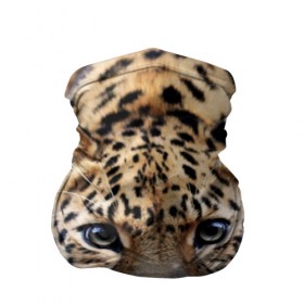 Бандана-труба 3D с принтом Леопард в Екатеринбурге, 100% полиэстер, ткань с особыми свойствами — Activecool | плотность 150‒180 г/м2; хорошо тянется, но сохраняет форму | взгляд | глаза | дикая кошка | леопард | хищник