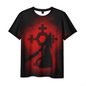 Мужская футболка 3D с принтом Silent Hill в Екатеринбурге, 100% полиэфир | прямой крой, круглый вырез горловины, длина до линии бедер | horror | знак | мистика | монстр | пирамида | сайлент хилл | символ | триллер | ужасы