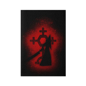 Обложка для паспорта матовая кожа с принтом Silent Hill в Екатеринбурге, натуральная матовая кожа | размер 19,3 х 13,7 см; прозрачные пластиковые крепления | Тематика изображения на принте: horror | знак | мистика | монстр | пирамида | сайлент хилл | символ | триллер | ужасы
