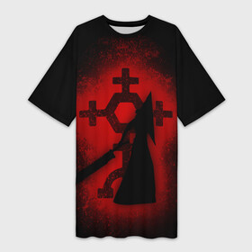 Платье-футболка 3D с принтом Silent Hill в Екатеринбурге,  |  | horror | знак | мистика | монстр | пирамида | сайлент хилл | символ | триллер | ужасы