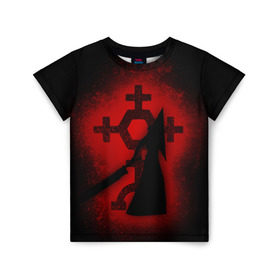 Детская футболка 3D с принтом Silent Hill в Екатеринбурге, 100% гипоаллергенный полиэфир | прямой крой, круглый вырез горловины, длина до линии бедер, чуть спущенное плечо, ткань немного тянется | Тематика изображения на принте: horror | знак | мистика | монстр | пирамида | сайлент хилл | символ | триллер | ужасы