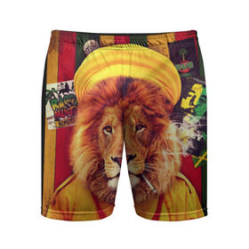 Мужские шорты 3D спортивные с принтом Ямайка лев в Екатеринбурге,  |  | jamaica | lion
