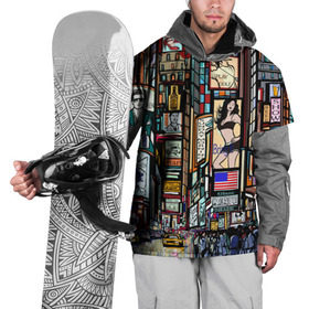 Накидка на куртку 3D с принтом Нью-Йорк Сити в Екатеринбурге, 100% полиэстер |  | Тематика изображения на принте: арт | веселые | интересные | популярное | узор