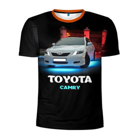 Мужская футболка 3D спортивная с принтом Toyota Camry в Екатеринбурге, 100% полиэстер с улучшенными характеристиками | приталенный силуэт, круглая горловина, широкие плечи, сужается к линии бедра | camry | toyota | авто. автомобиль | камри | машина | тачка | тойота