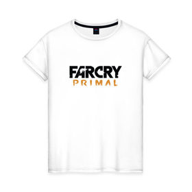 Женская футболка хлопок с принтом Far Cry Primal 1 в Екатеринбурге, 100% хлопок | прямой крой, круглый вырез горловины, длина до линии бедер, слегка спущенное плечо | 