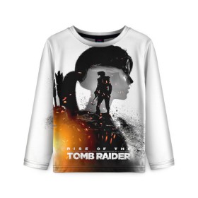 Детский лонгслив 3D с принтом Rise of the Tomb Raider 1 в Екатеринбурге, 100% полиэстер | длинные рукава, круглый вырез горловины, полуприлегающий силуэт
 | Тематика изображения на принте: rise of the tomb raider | tomb raider | восхождение расхитительницы гробниц | расхитительница гробниц