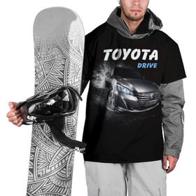 Накидка на куртку 3D с принтом Toyota Drive в Екатеринбурге, 100% полиэстер |  | crown | toyota | авто | автомобиль | краун | машина | тачка | тойота