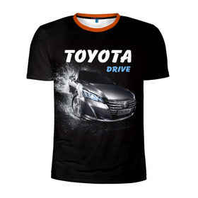 Мужская футболка 3D спортивная с принтом Toyota Drive в Екатеринбурге, 100% полиэстер с улучшенными характеристиками | приталенный силуэт, круглая горловина, широкие плечи, сужается к линии бедра | crown | toyota | авто | автомобиль | краун | машина | тачка | тойота